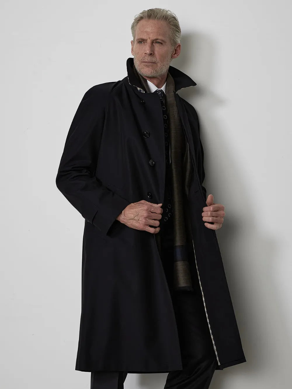 アクアスキュータム U.K FILEY CLASSIC バルマカーンコート ネイビー