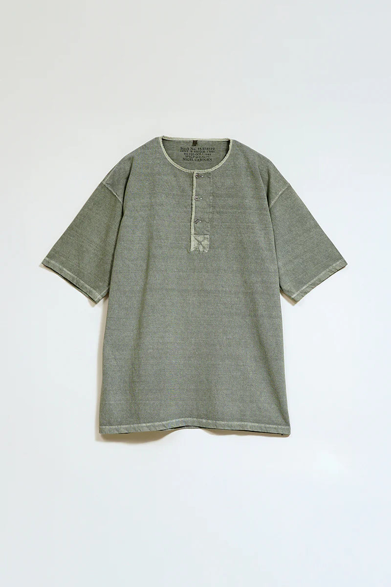 50s ヘンリーネックシャツ ピグメント ダークグリーン | Nigel Cabourn 50s ヘンリーネックシャツ ピグメント ダークグリーン | Nigel Cabourn