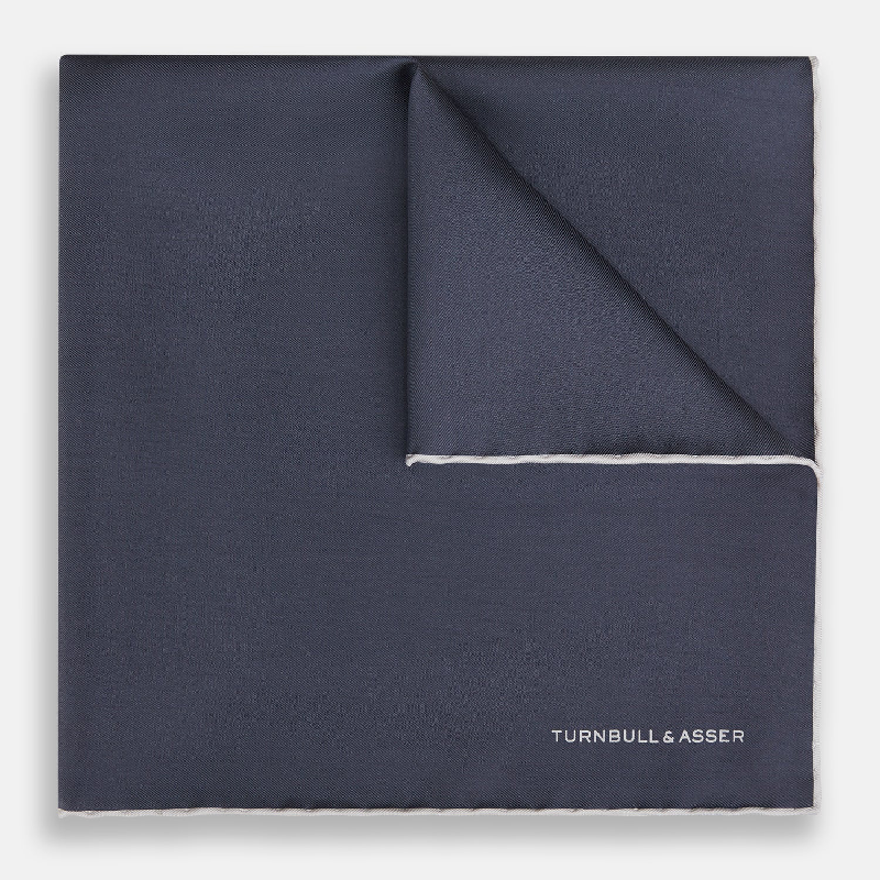 パイピング シルクポケットチーフ グレー | TURNBULL & ASSER