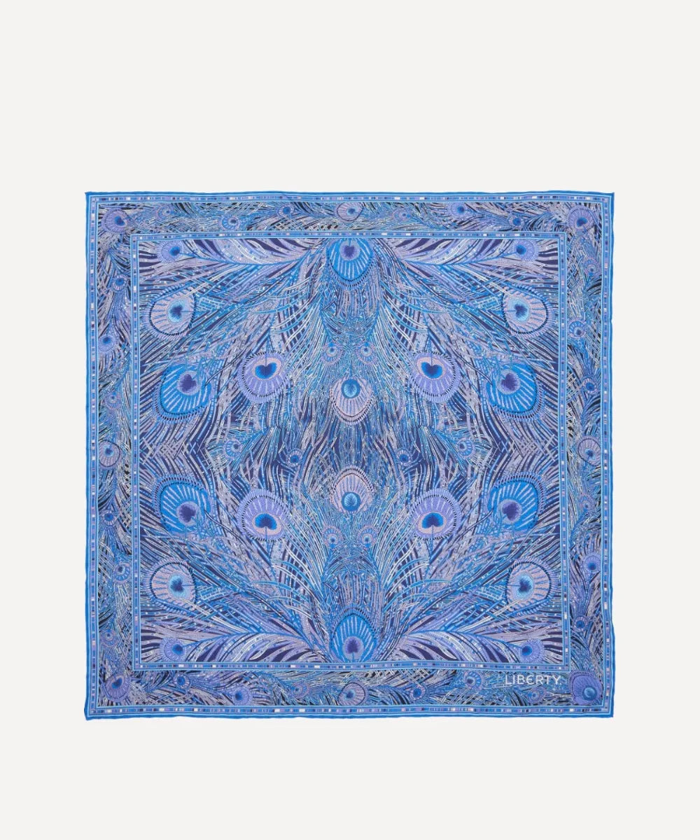 ヘラ シルクスカーフ ネイビー | LIBERTY | Vulcanize London