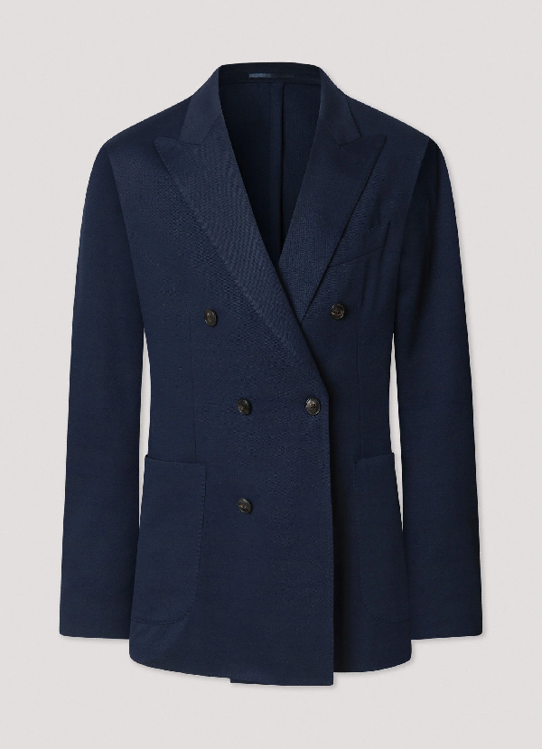 ジャージーダブルブレストブレザー / ネイビー