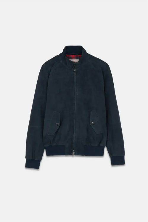 バラクータ G9 ハリントンジャケット スエード ネイビー | BARACUTA