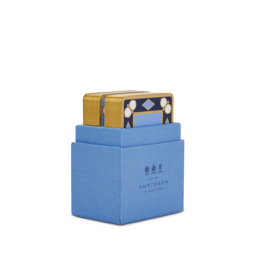 Smythson トランプ 2個セット ネイビー＆ナイルブルー | Vulcanize