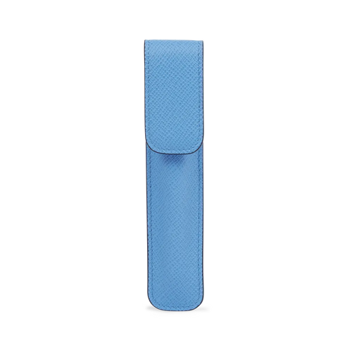 Smythson スマイソン パナマレザー ペンスリーブ ナイルブルー