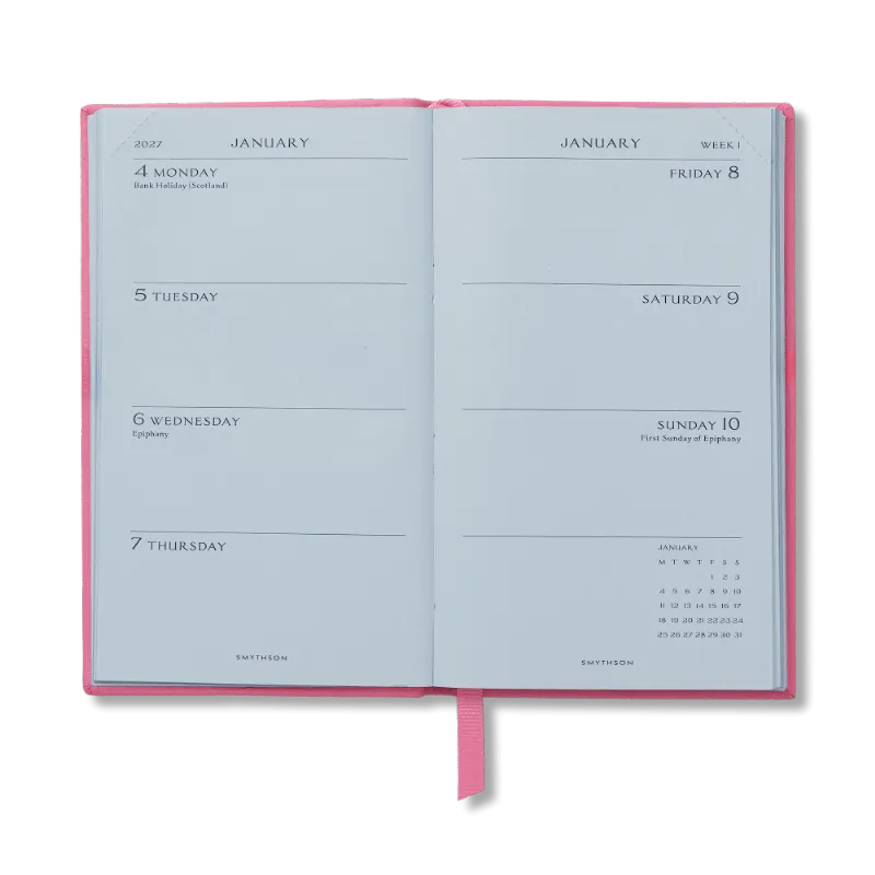【予約販売】2027年 パナマ ウィークリー ダイアリー（ポケット付き）/ フラミンゴ