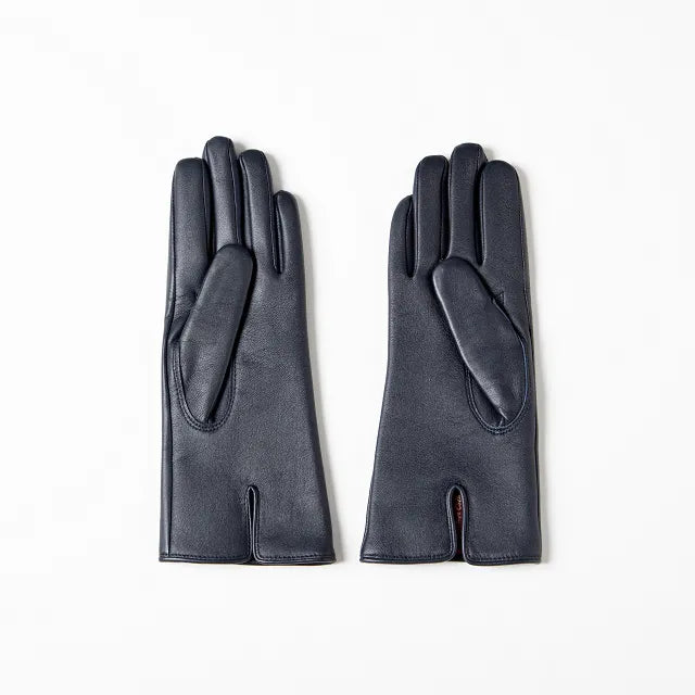 WOMEN / Bearwood タッチスクリーン カシミヤライニング レザーグローブ / ネイビー