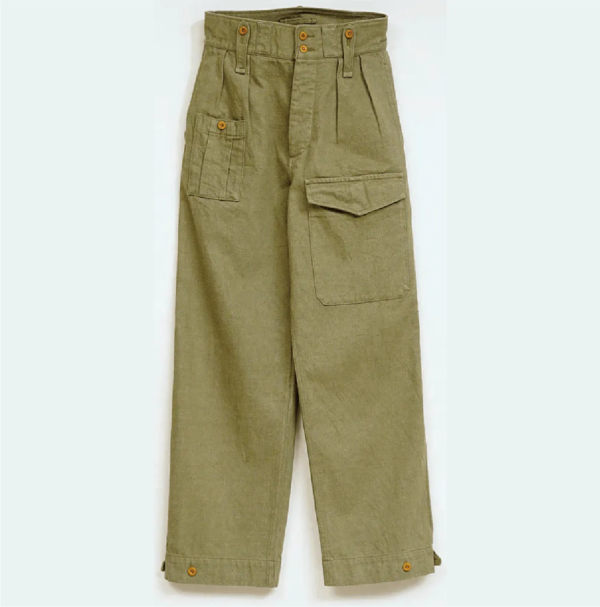 WOMAN / ブリティッシュアーミーパンツ ウーマン - ルーズデニム / グリーン