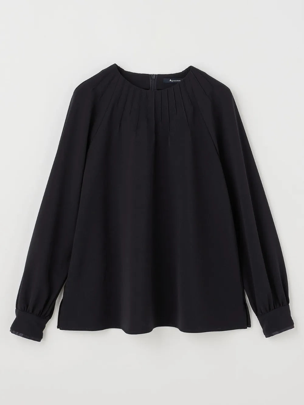 プレーン ストレッチブラウス / ネイビー