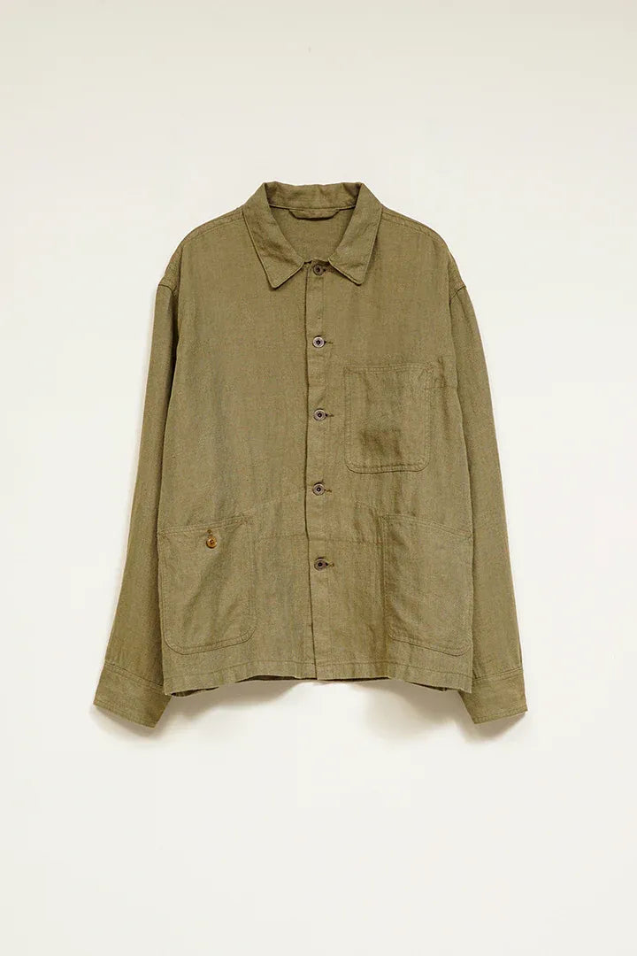 MAN / USMC チョアジャケット リネンヘリンボーンツイル / グリーン