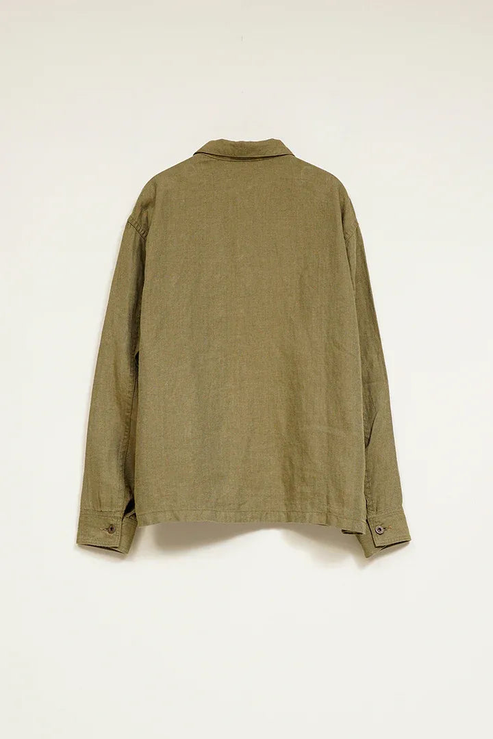 MAN / USMC チョアジャケット リネンヘリンボーンツイル / グリーン