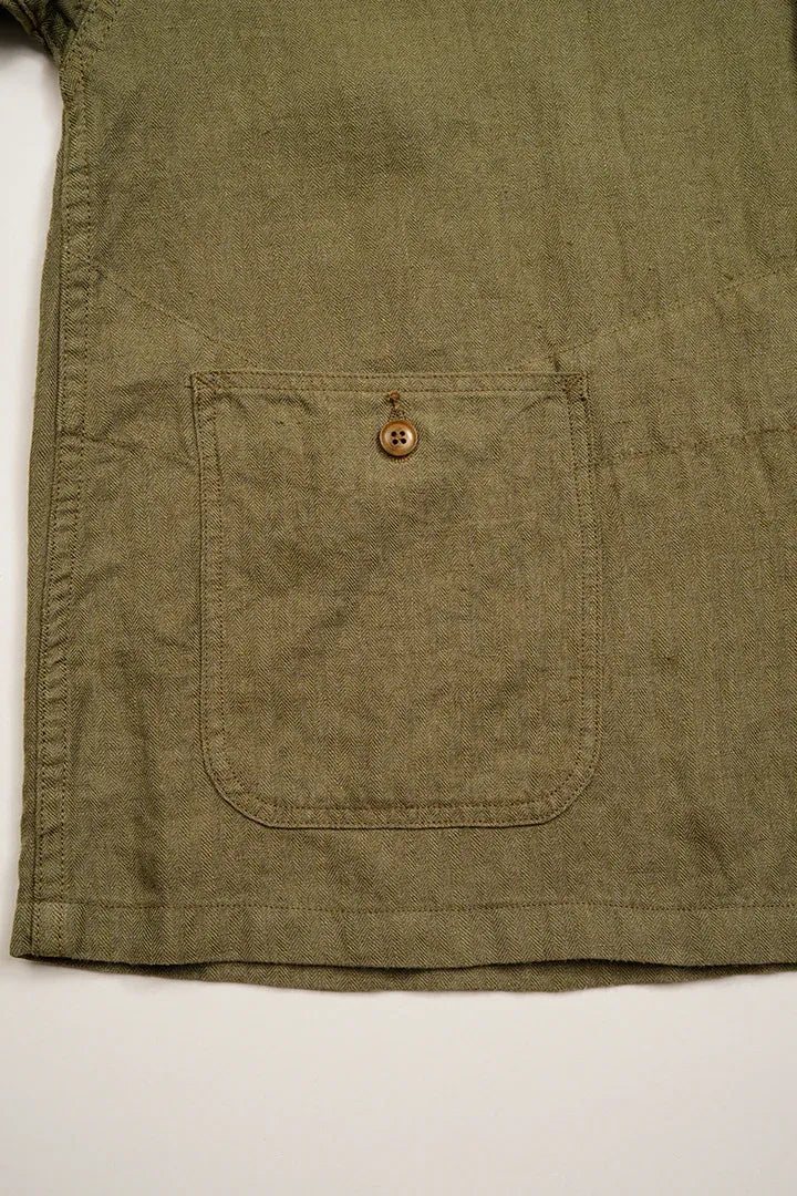 MAN / USMC チョアジャケット リネンヘリンボーンツイル / グリーン