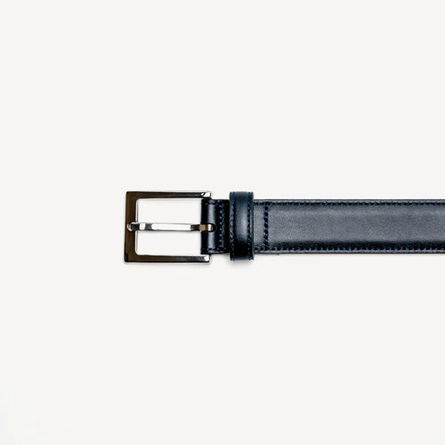 メンズ レザーベルト ネイビー – Swaine London カーフレザー