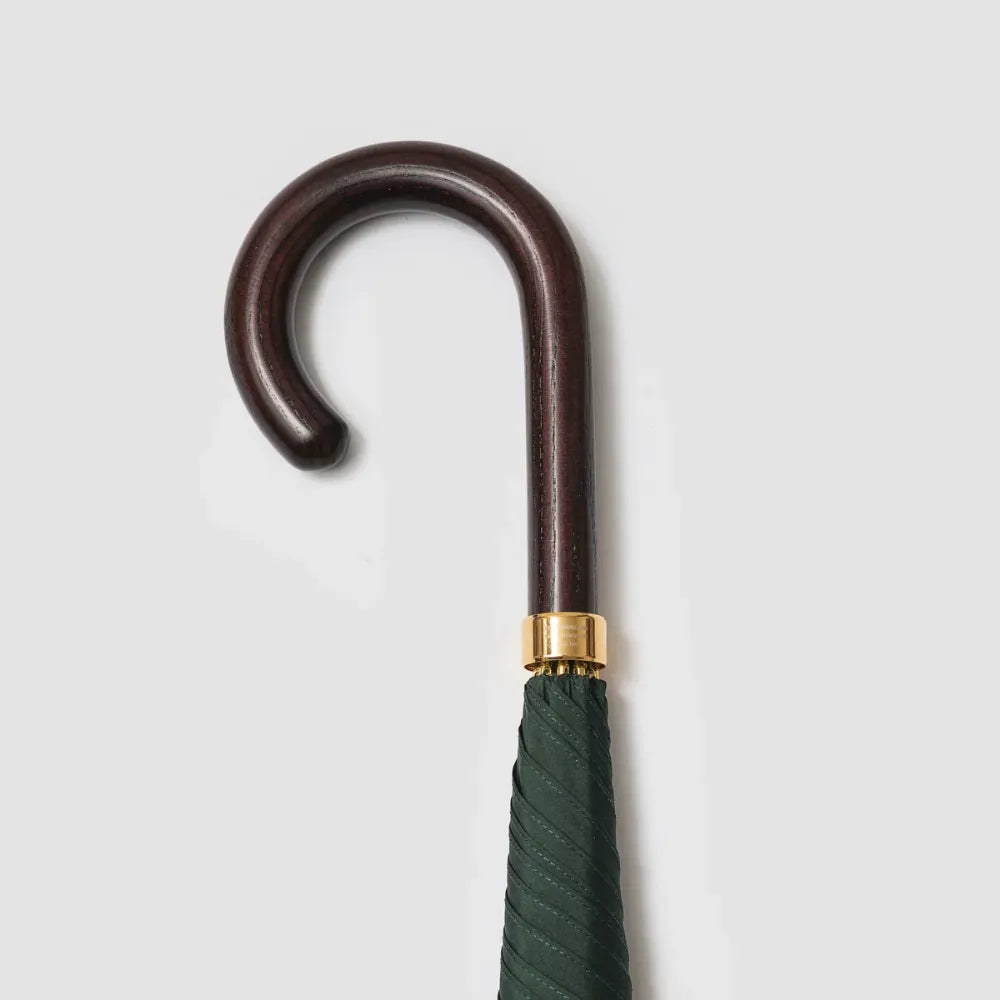 【予約販売】＜別注＞晴雨兼用 メンズ ダークウッド 長傘 / ダークグリーン