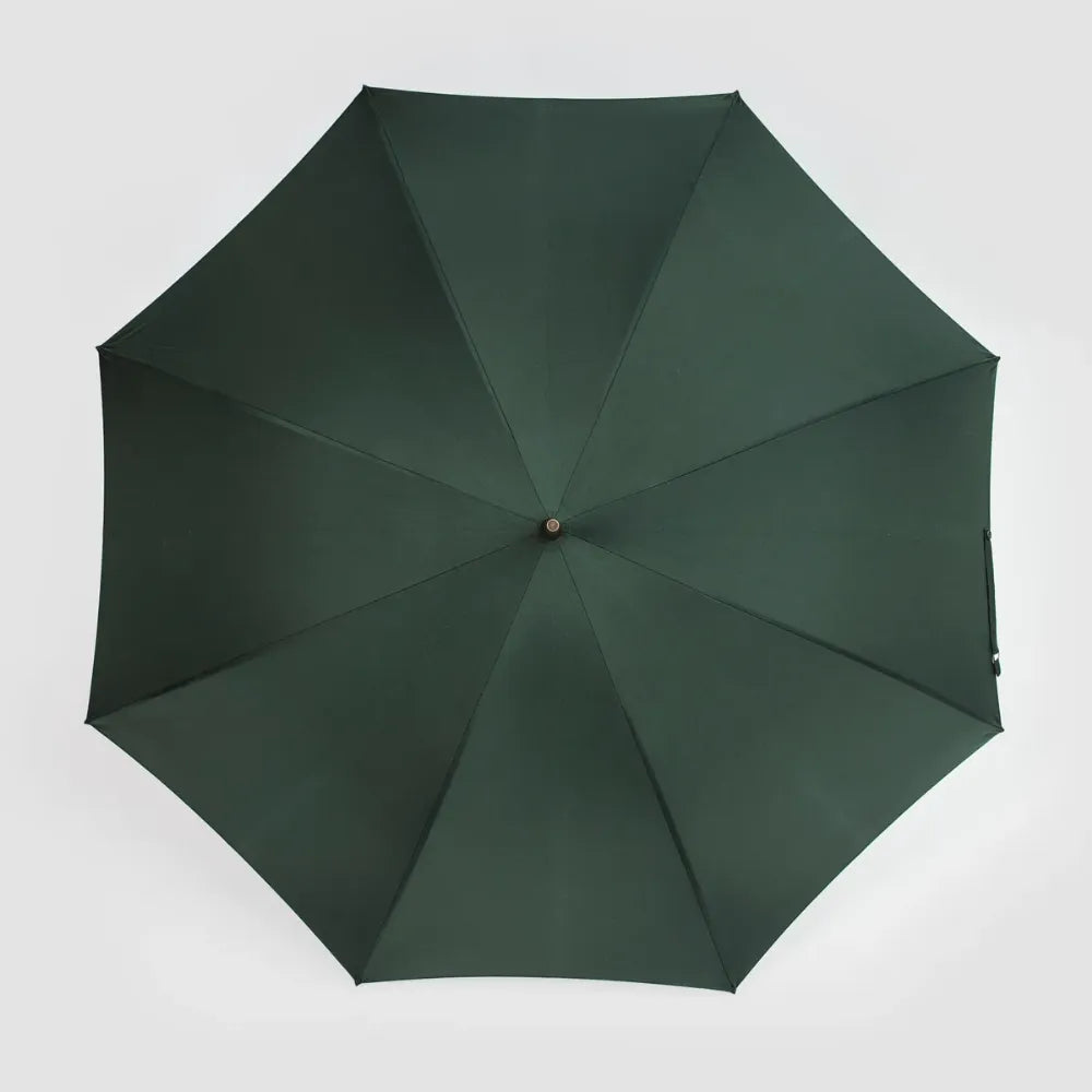 【予約販売】＜別注＞晴雨兼用 メンズ ダークウッド 長傘 / ダークグリーン