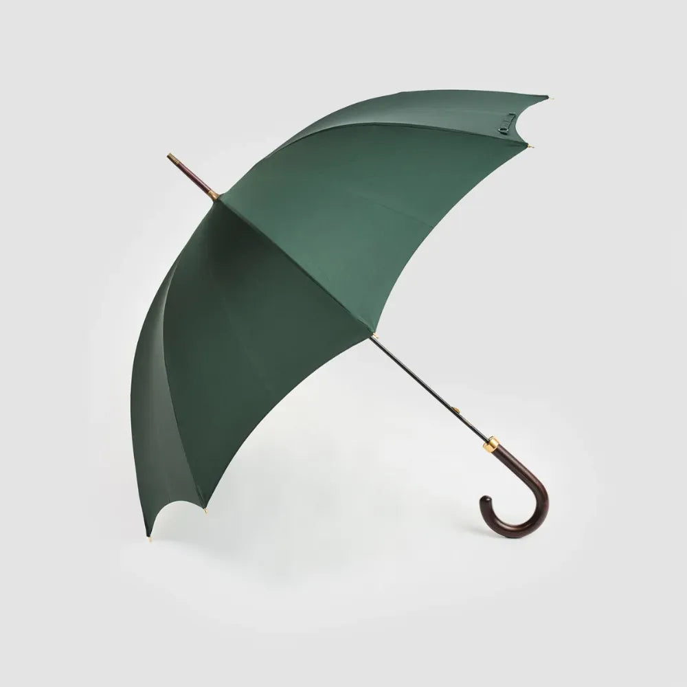 【予約販売】＜別注＞晴雨兼用 メンズ ダークウッド 長傘 / ダークグリーン