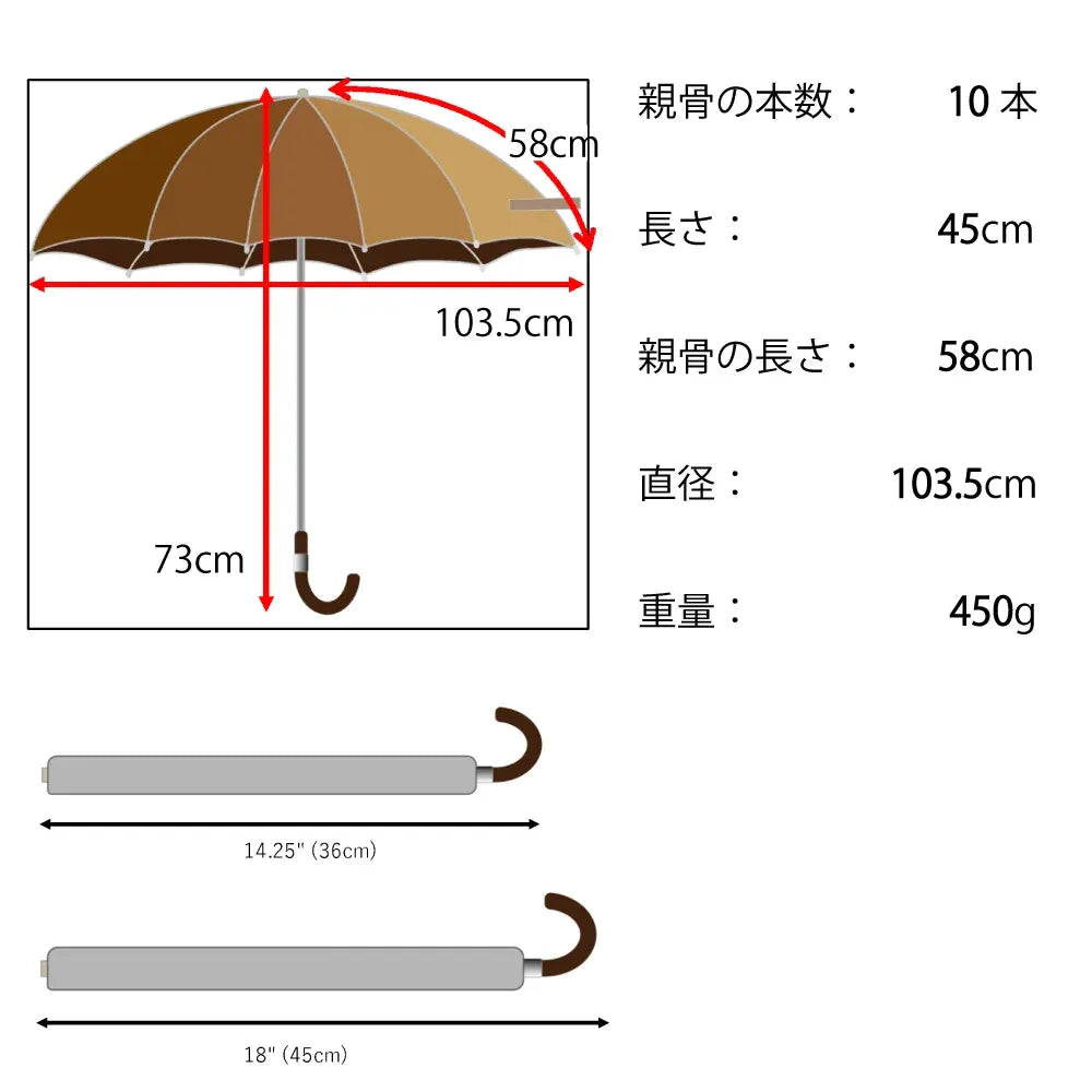 ＜晴雨兼用＞テレスコピック ワンギー / グレー（折り畳み傘）