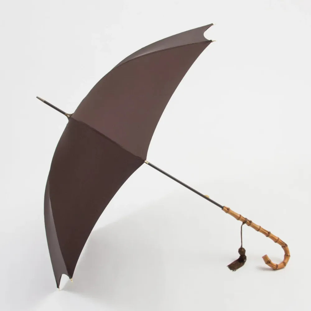 ＜晴雨兼用＞レディース ワンギー長傘 / ブラウン