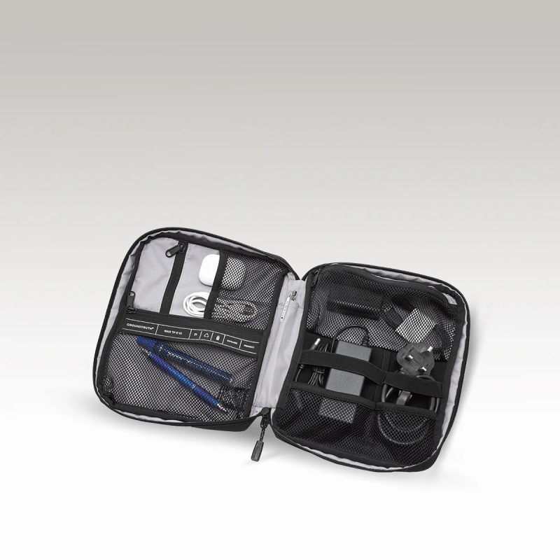 RIKR テックポーチ トラベルバッグ / ストーンブラウン