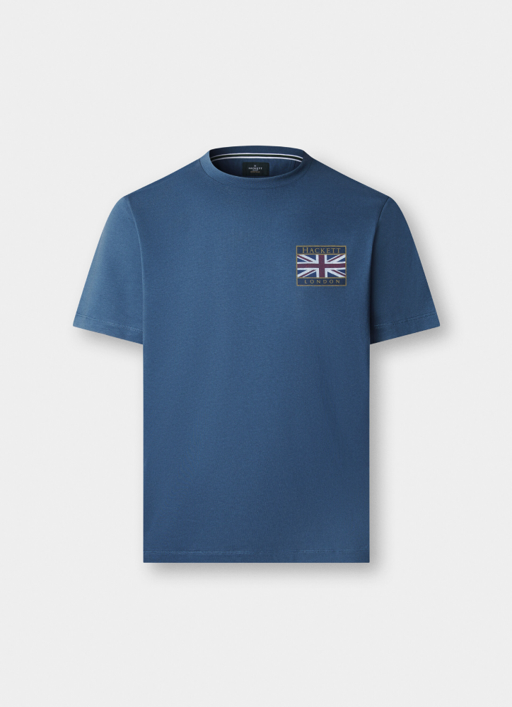 クラシックフィット ラリー ユニオンジャック Tシャツ / ダークデニムブルー