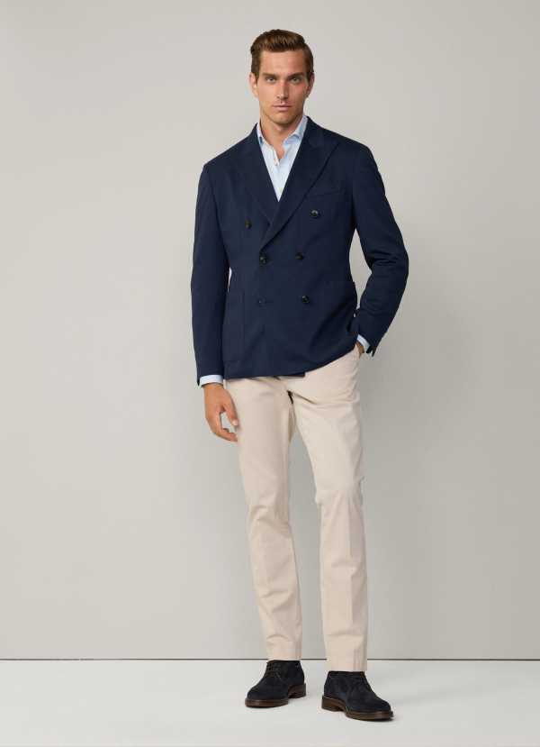 ジャージーダブルブレストブレザー / ネイビー 38