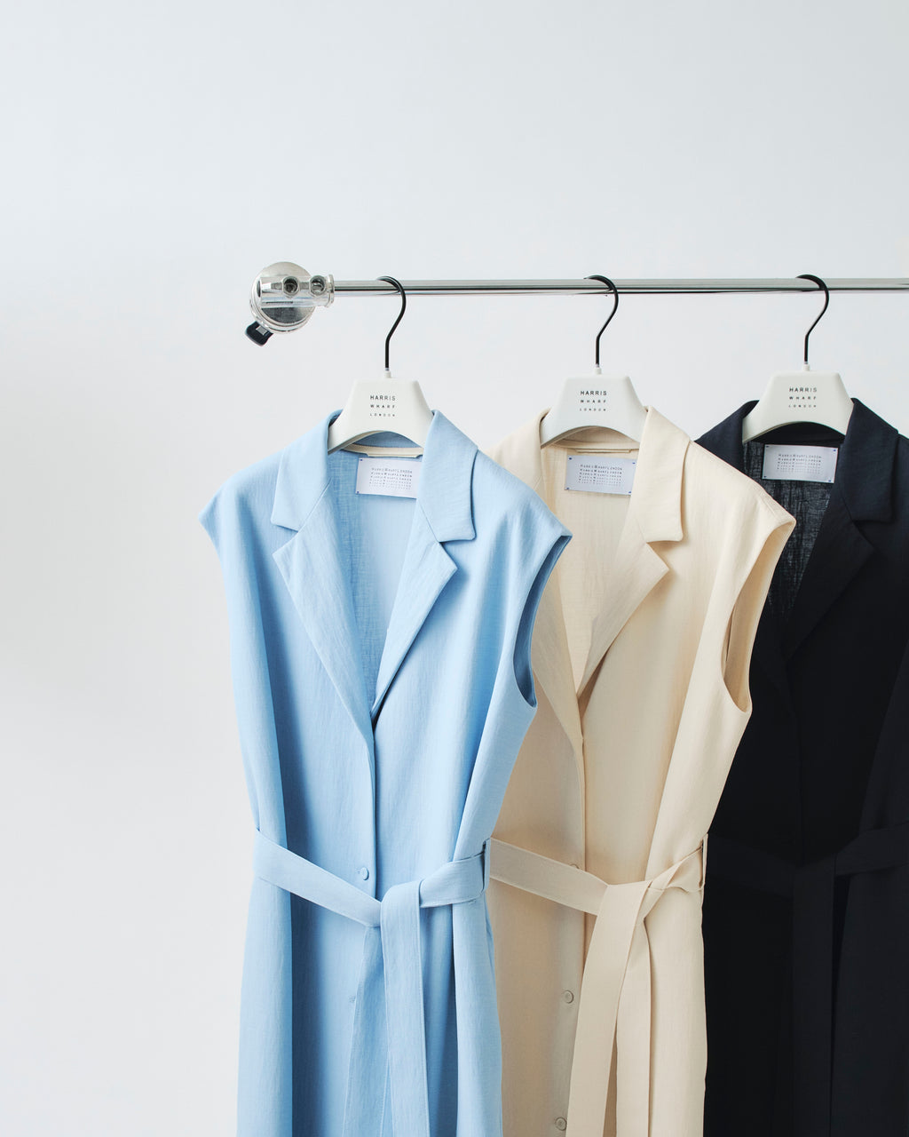 ウエストコートマキシドレス / ライトブルー