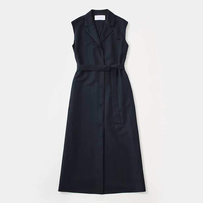ウエストコートマキシドレス / ネイビーブルー