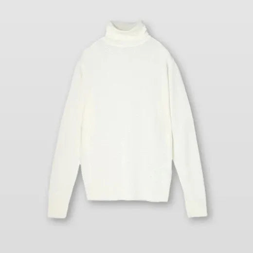 WOMEN / タートルネック長袖ニットプルオーバー LENA 30G MODERN FIT / スノーホワイト