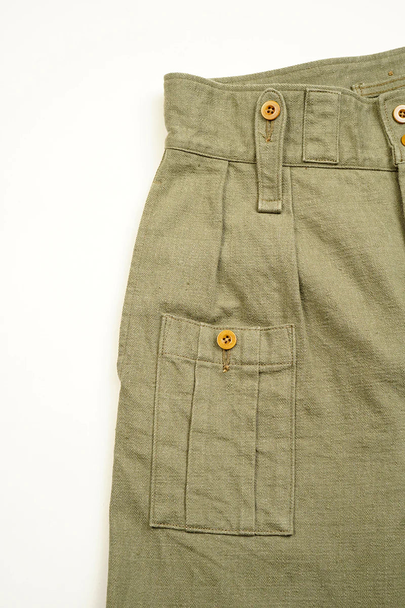 WOMAN / ブリティッシュアーミーパンツ ウーマン - ルーズデニム / グリーン