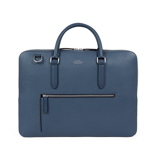Smythson スマイソン ラドロー ジップフロント スリムブリーフケース Smythson スマイソン ラドロー ジップフロント スリムブリーフケース