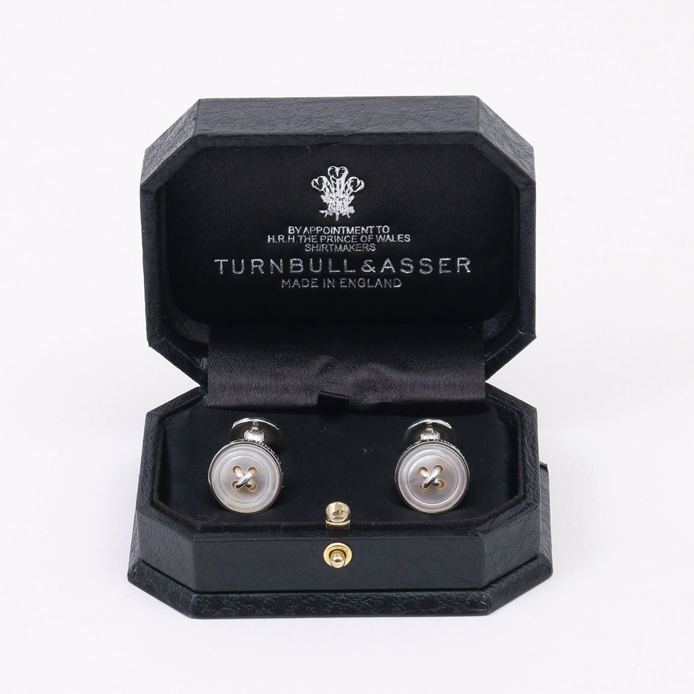 スターリングシルバー マザーオブパール カフリンクス / ホワイト