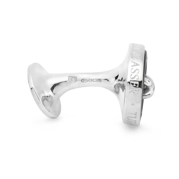 スターリングシルバー マザーオブパール カフリンクス / グレー