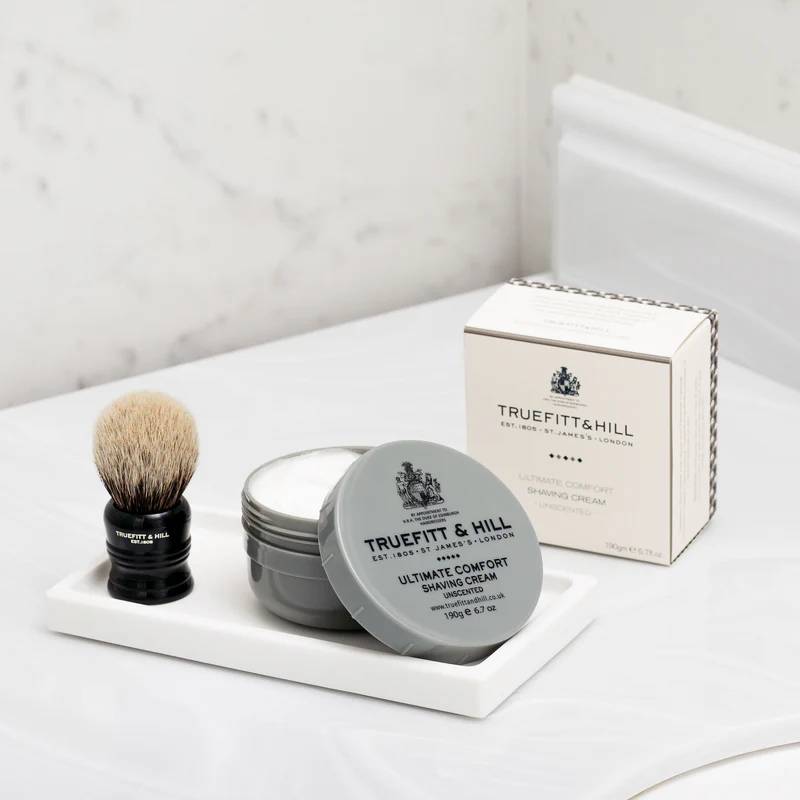 TRUEFITT & HILL シェービングブラシ スタンド、箱付 Truefitt & Hill アルティメイトコンフォート シェービングクリーム