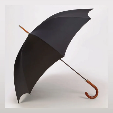 【予約販売】＜晴雨兼用＞メンズ マラッカ（籐） 長傘 / ブラック