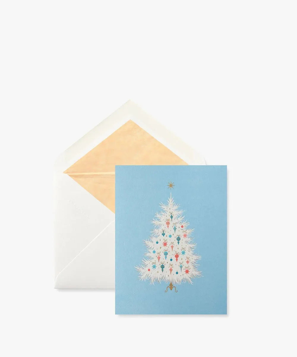 Christmas Tree Blue メッセージカード / 6セット