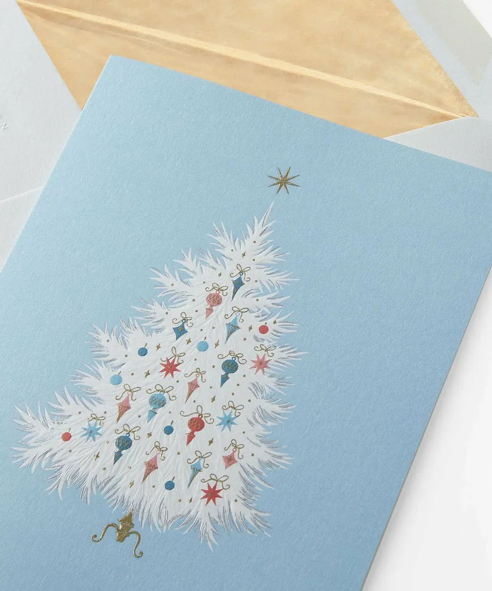 Christmas Tree Blue メッセージカード / 6セット