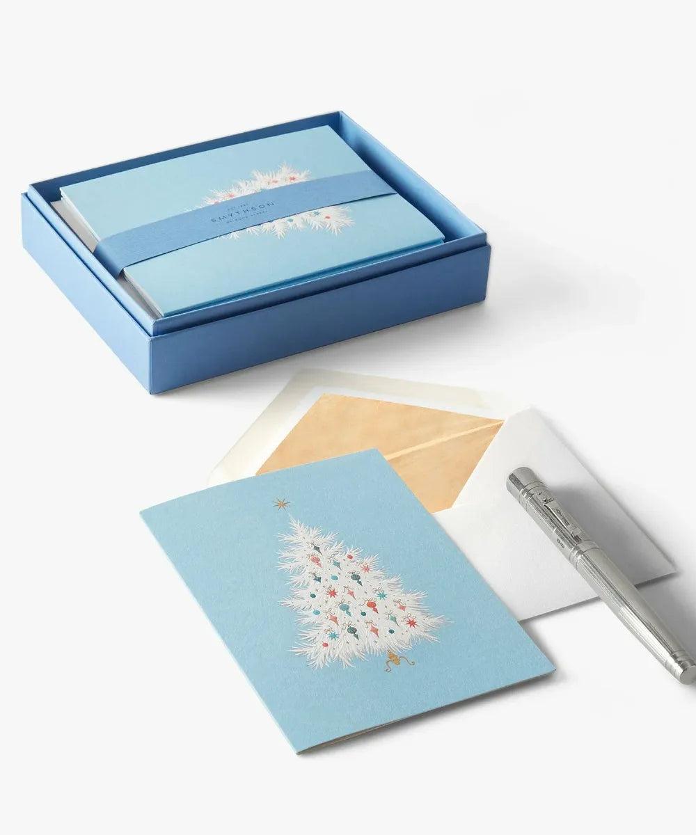 Christmas Tree Blue メッセージカード / 6セット