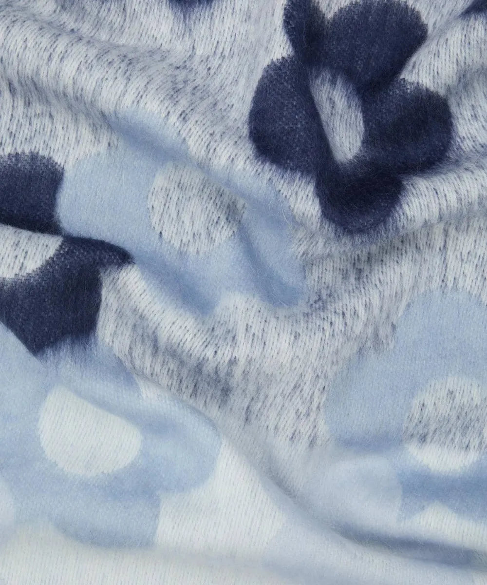 フローラル モヘアスカーフ / ブルー