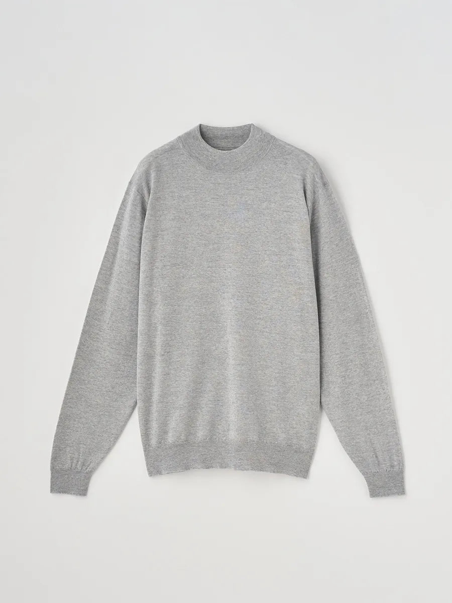 MEN / モックネック長袖ニット KILDAY 30G MODERN FIT / ニンバス