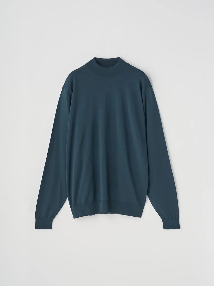 MEN / モックネック長袖ニット KILDAY 30G MODERN FIT / リチャードソン グリーン