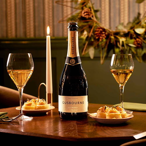 Gusbourne-Brut-Reserve-Christmas-canapes-at-The-Langham
