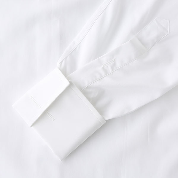 ドレスシャツ ダブルカフス ホワイト | ヴァルカナイズ・ロンドン