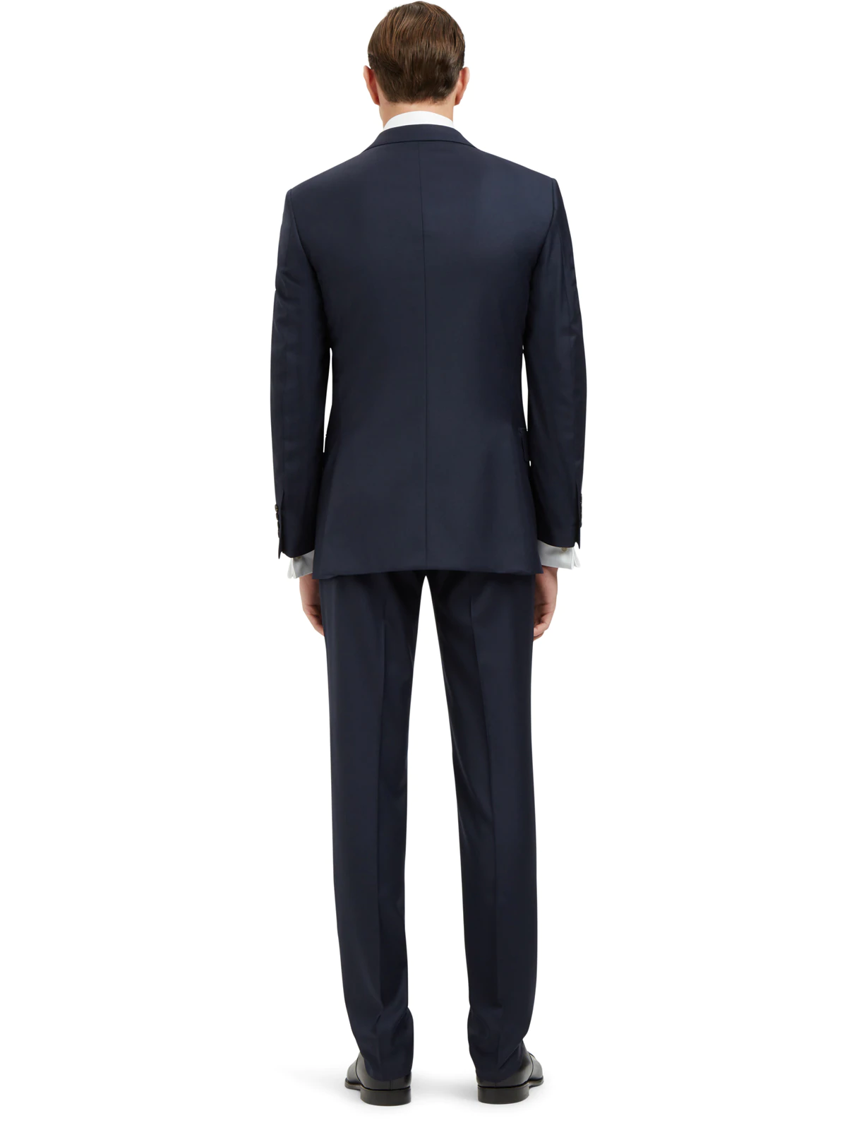 ダークグレー スーパー120 ウールツイル クラシック スーツ ネクタイ付き