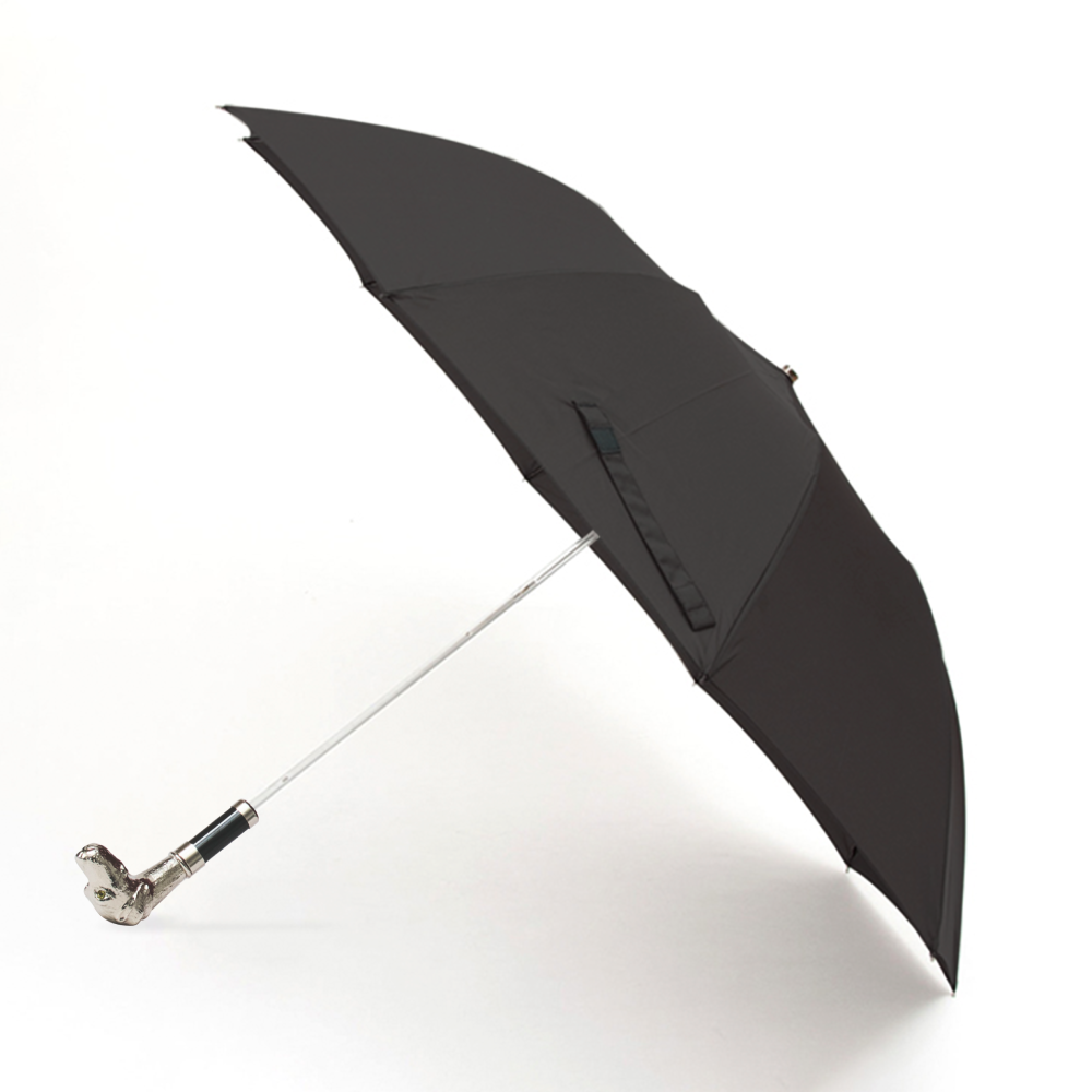 晴雨兼用＞アニマルヘッド スモールドッグ・折りたたみ傘 